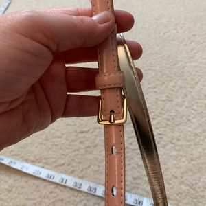 Pink Patent Skinny Belt